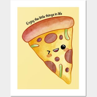 Enjoy The Little Things In Life - Pizza Posters and Art